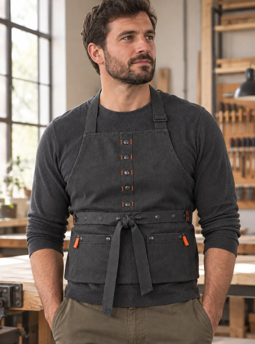 Bar Bib Apron, back view