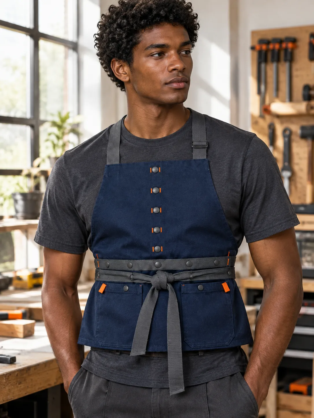 Café Counter Apron, back view