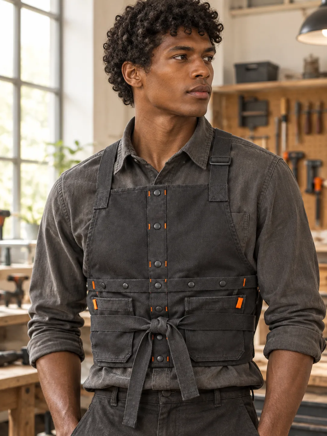 Convertible Vest Apron, back view