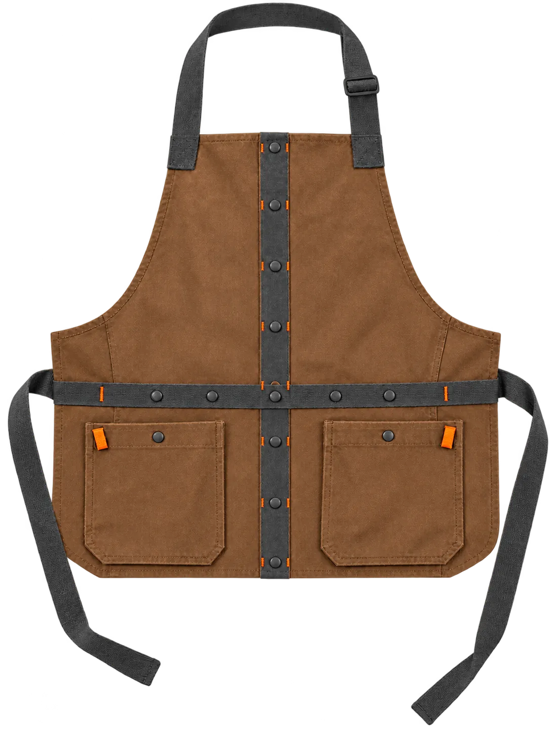 Convertible Vest Apron in Tobacco, front view
