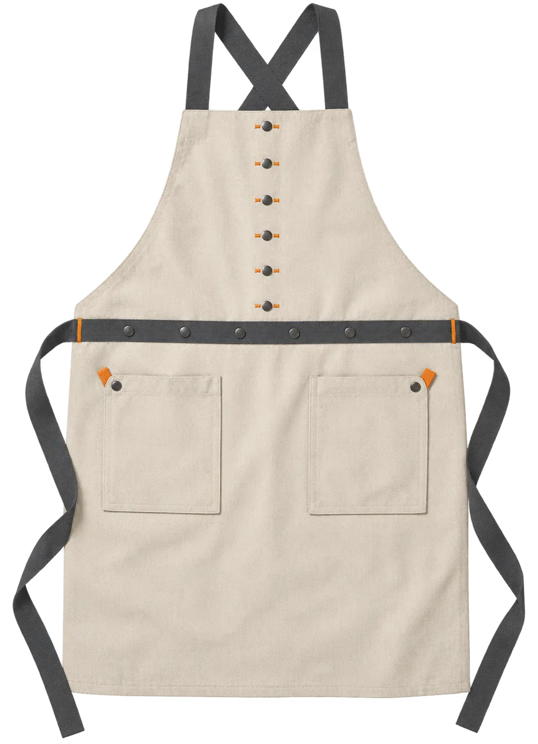 Cross-Back Kitchen Apron, front view