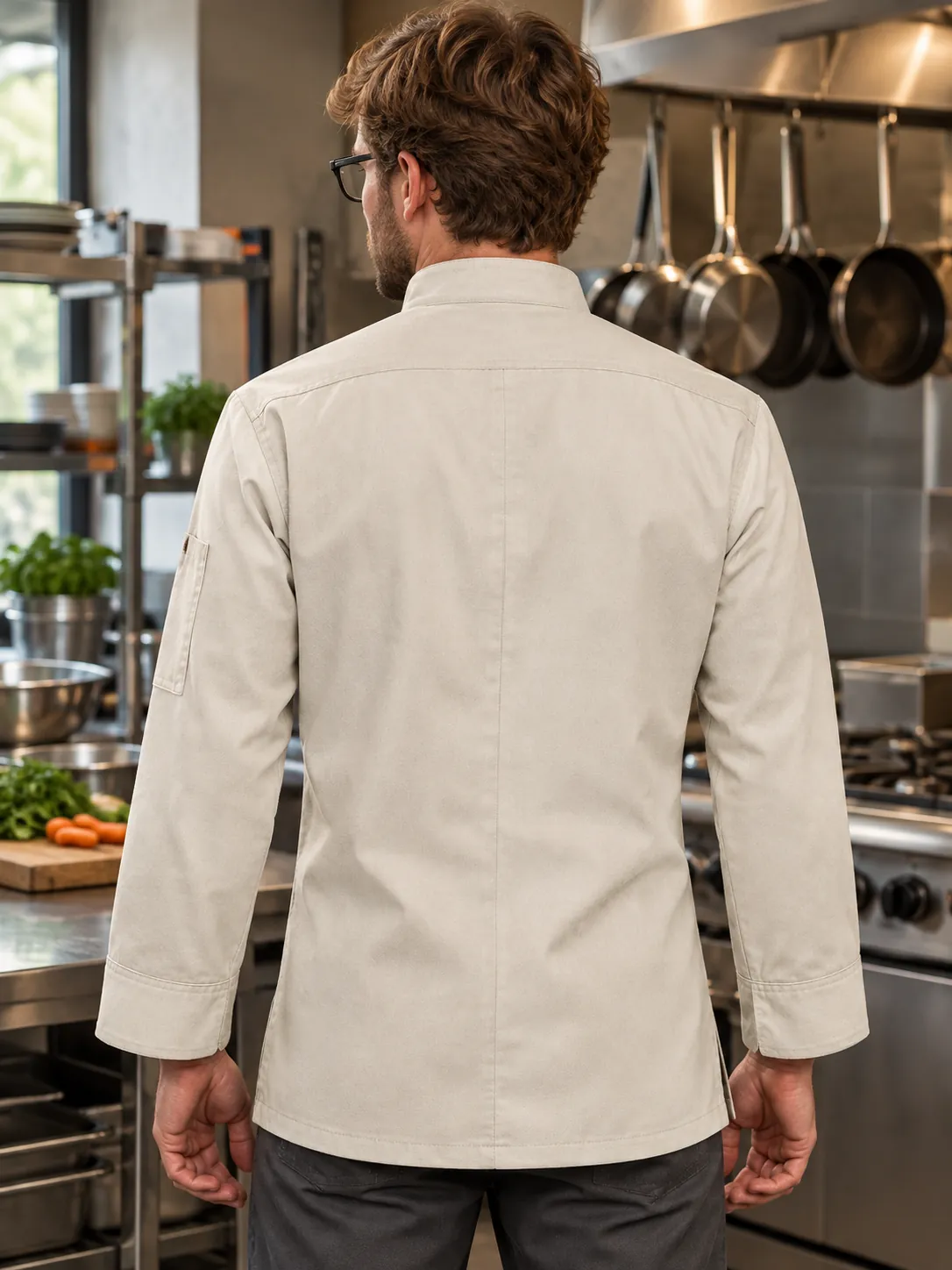 Cross-Over Chef Jacket, back view