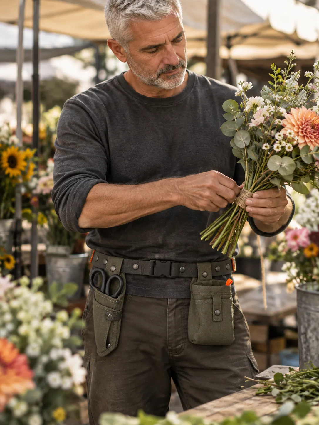 Florist's Tool Belt in use at work