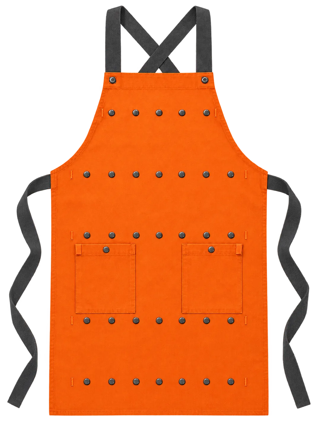 Full Grid Rig Apron in Signal Orange, front view