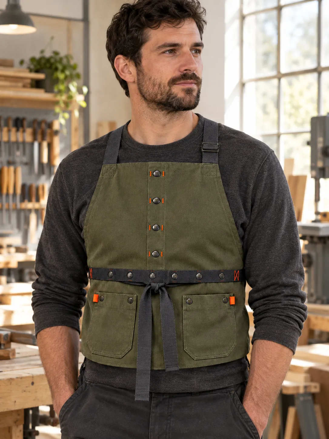 Garden Harvest Apron, back view