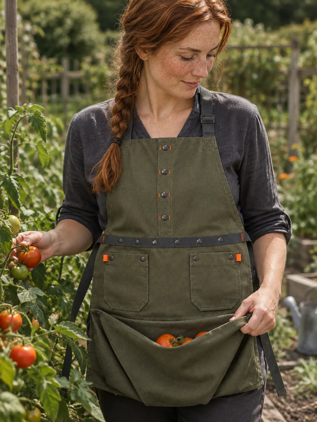 Garden Harvest Apron in use at work