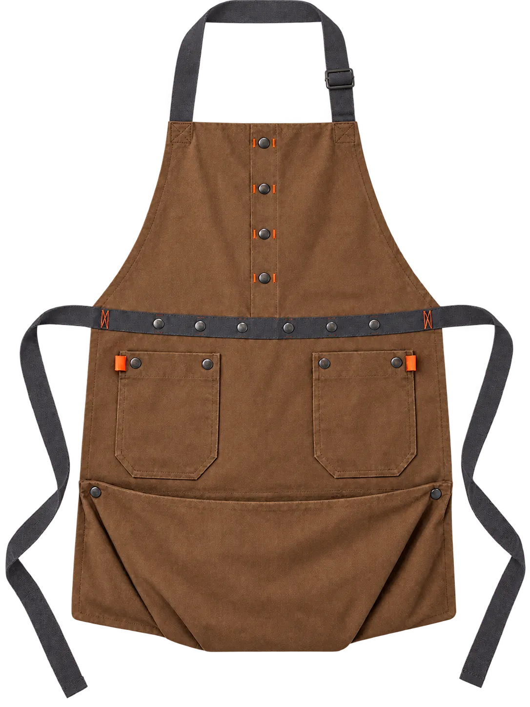 Garden Harvest Apron in Tobacco, front view