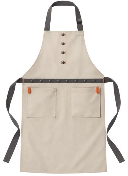 Line Bib Apron, front view