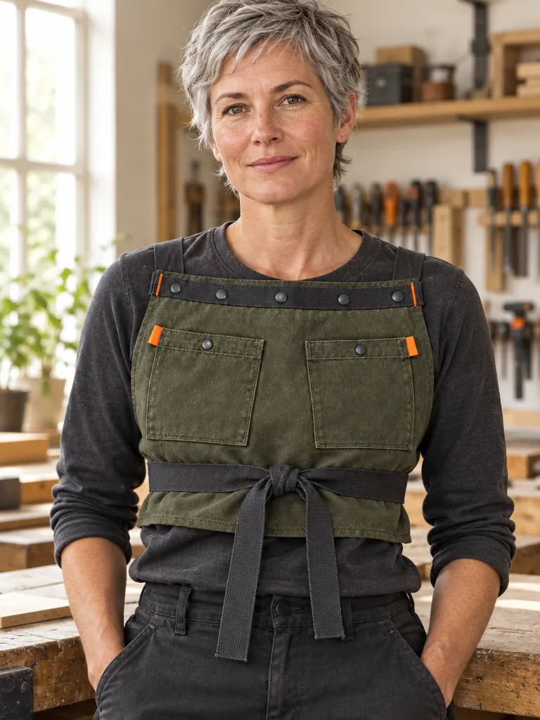 Market Stall Waist Apron, back view