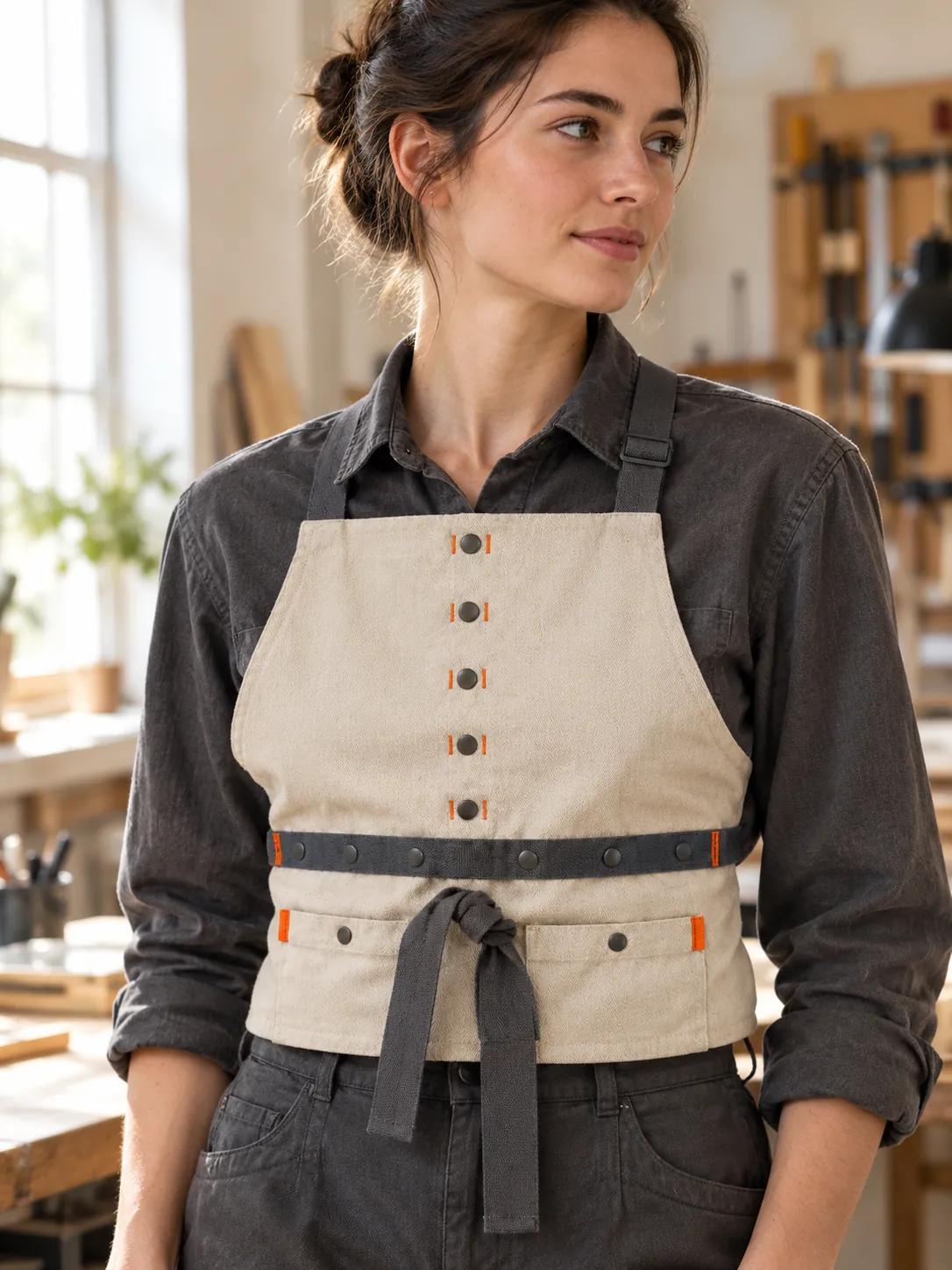 Painter's Studio Apron, back view