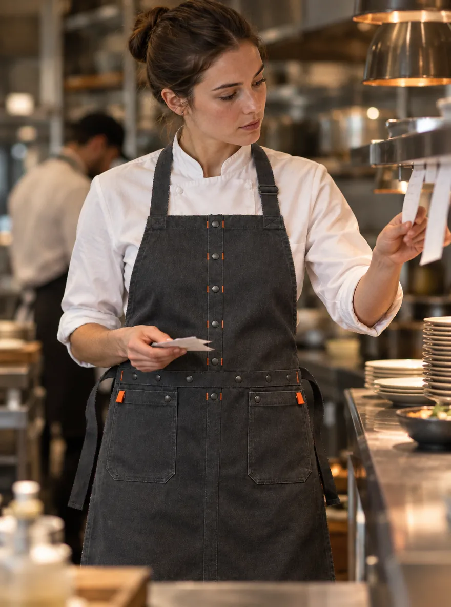 Pass Bib Apron in use at work