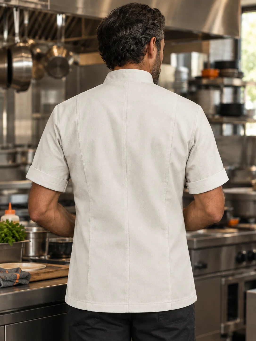 Pass Short-Sleeve Chef Jacket, back view