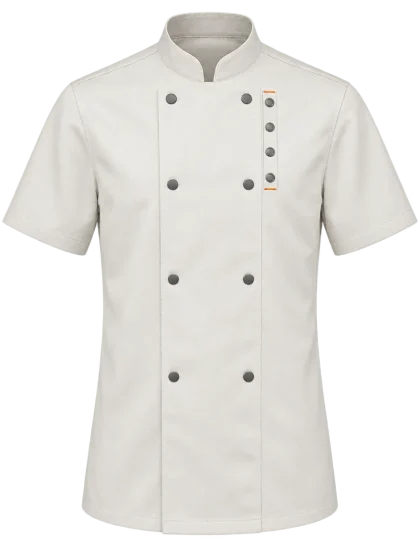Pass Short-Sleeve Chef Jacket, front view