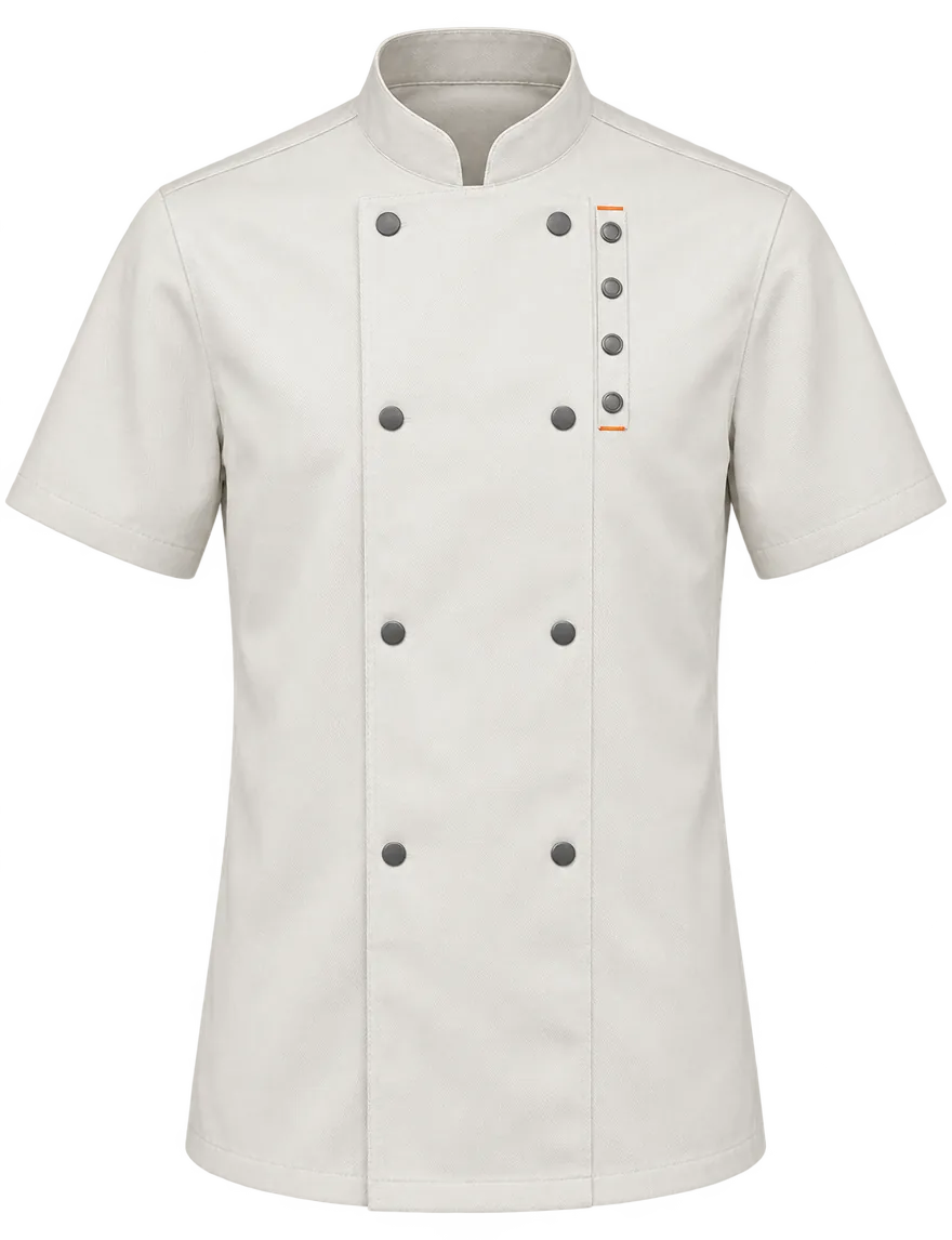Pass Short-Sleeve Chef Jacket, front view