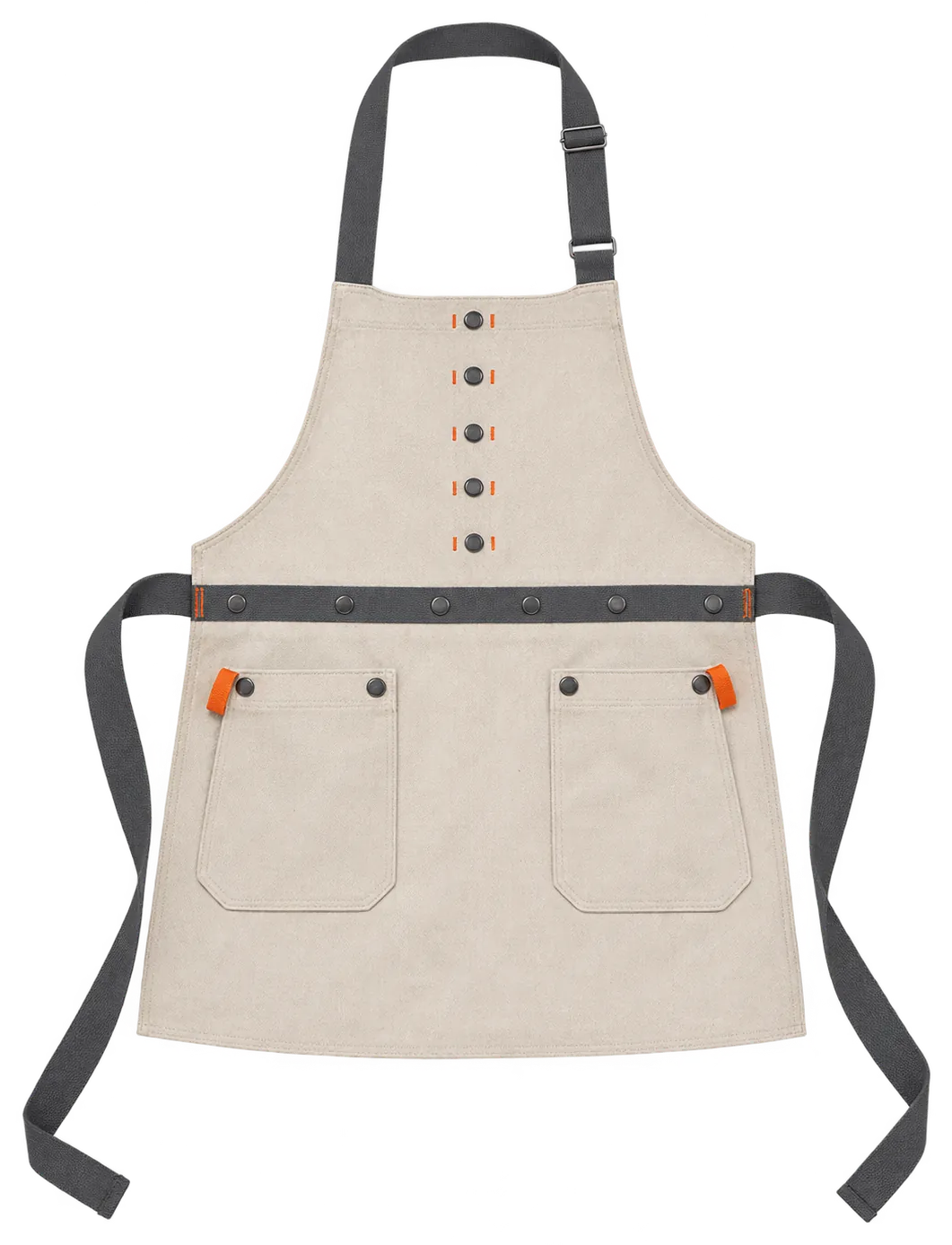 Pastry Short Bib Apron, front view