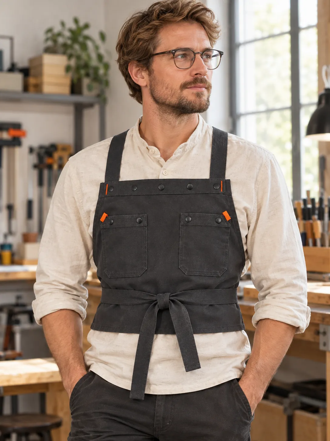 Server Short Waist Apron, back view