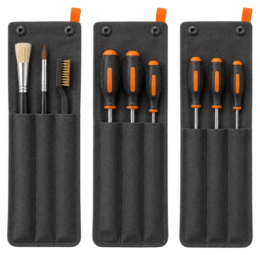 Tool Sleeve Trio, front view