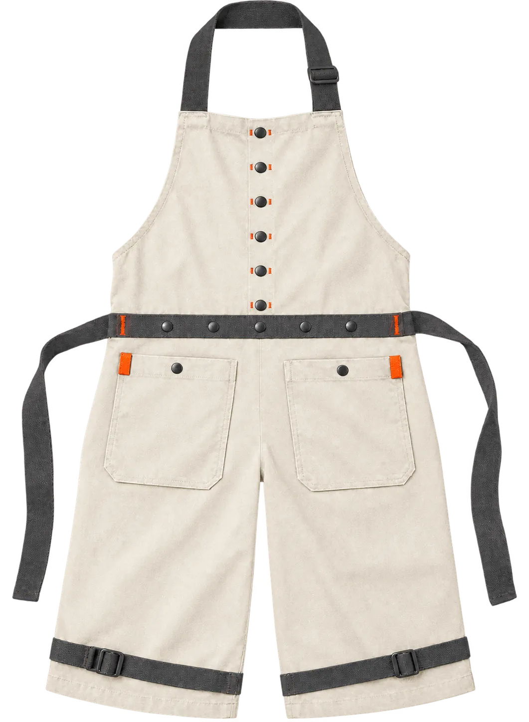 Wheel Studio Apron in Raw Canvas, front view
