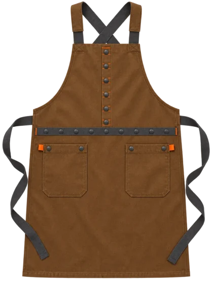 Woodshop Cross-Back Apron, front view