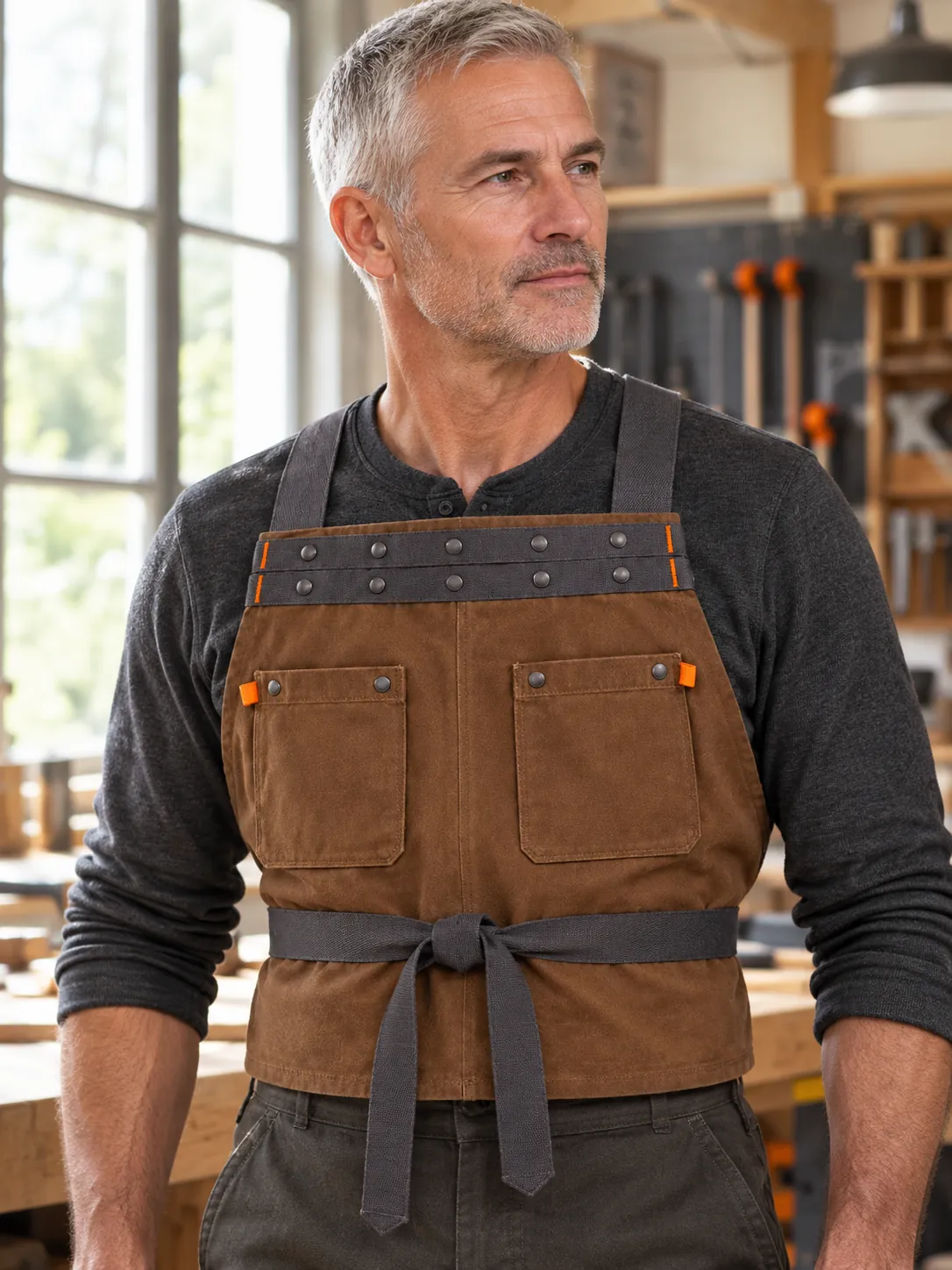 Workbench Waist Apron, back view