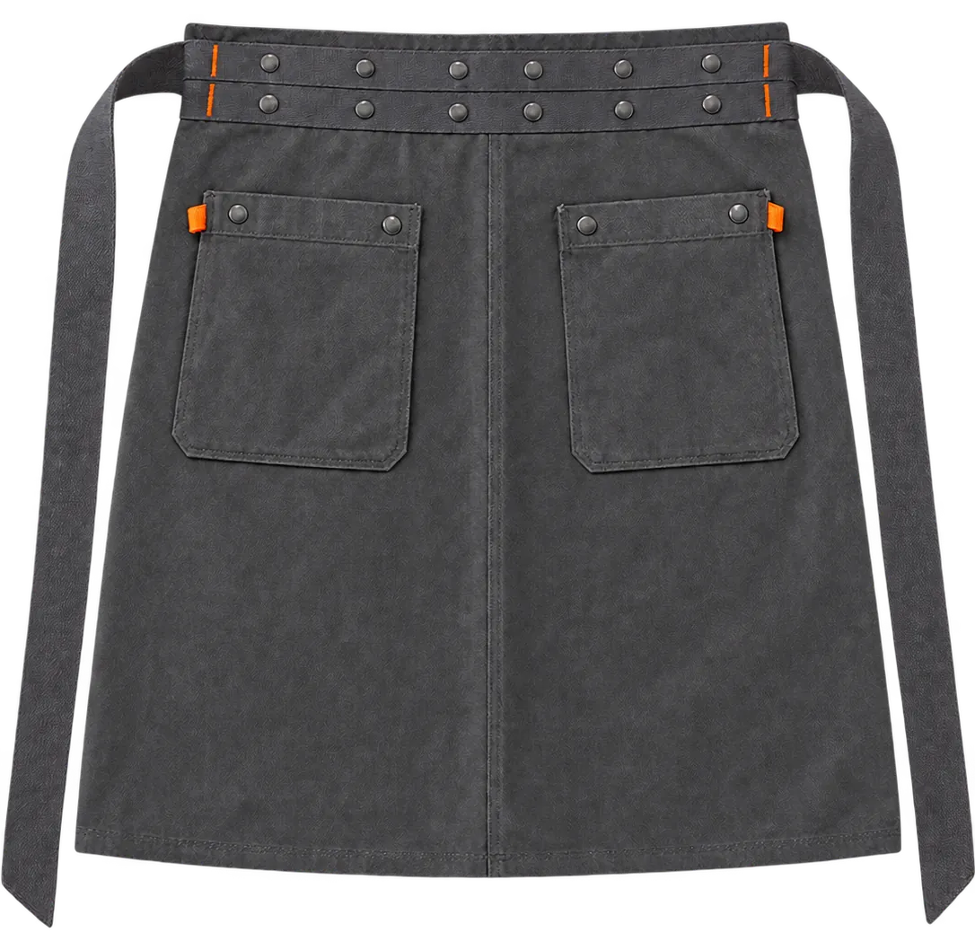 Workbench Waist Apron in Graphite, front view