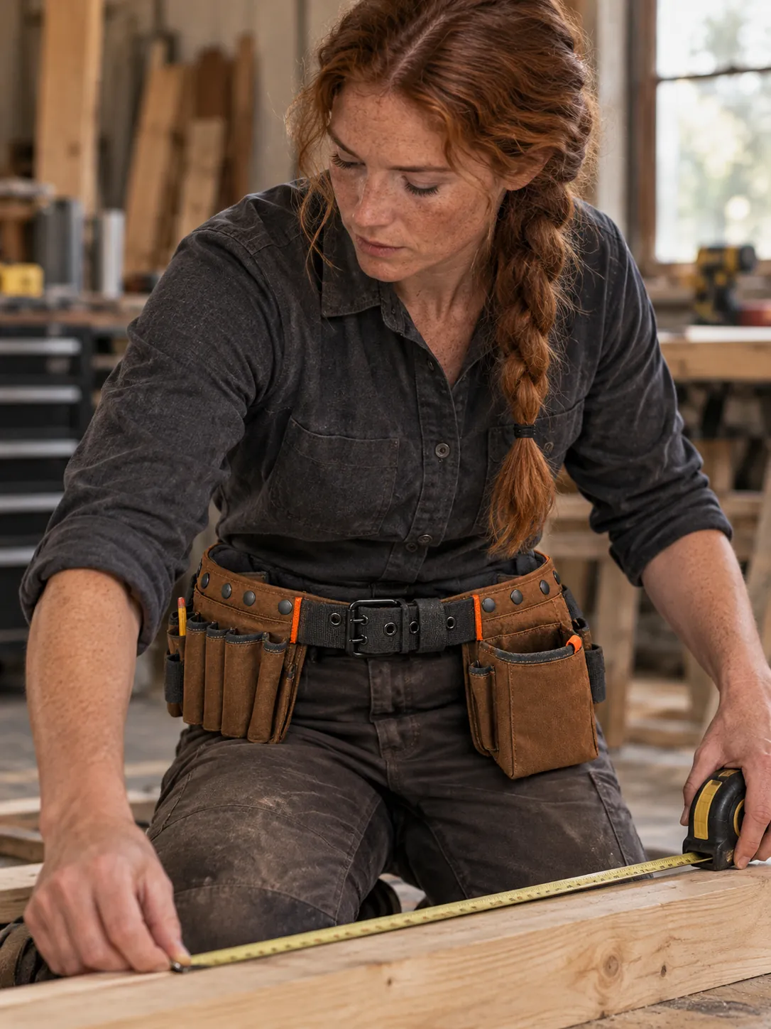 Workshop Tool Belt in use at work
